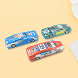 Car-Shaped Metal Compass Box (1 Pc): Pencil Case for Kids, Stationery