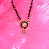 Stylish Fashion Pendant Necklace Black Beads Mangalsutra for Women & Girls with Extendable Chain