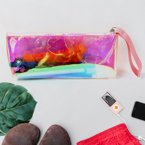 Transparent Pencil Pouch / Case PVC Waterproof Pen Bag With Carry trap (1 Pc)