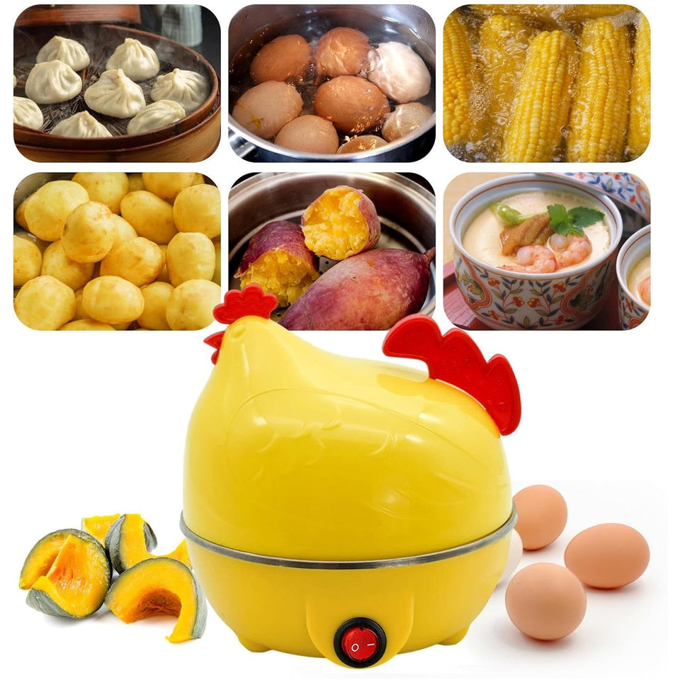 Electric Egg Boiler, Chicken Shaped Egg Kettle / Cooker (1 Pc)