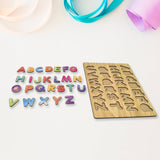 Wooden Puzzle Board ABC Letters Shapes Educational Learning Toys (1 Set)