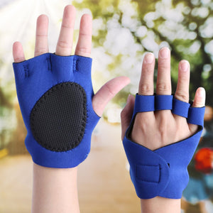 Palm Support Gloves Half Finger Gym Exercise Training Gloves Outdoor (1 Pair / With Color Box)