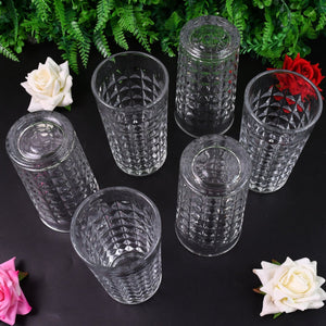 Glass Tumbler, Juice Glasses and Transparent Water Glasses Big Size (6 Pcs Set / 278 ML)