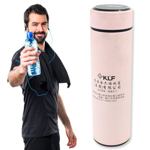 Printed Smart Vacuum Insulated Water Bottle with LED Temperature Display (1 Pc / 500 ML Approx / Multicolor)