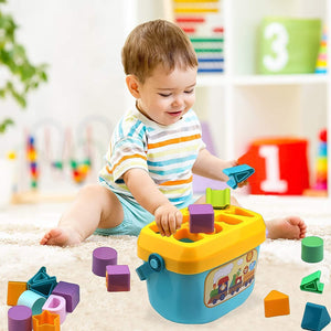 Baby First Block Set for Kids Non-Toxic Abcd Geometric Shape Sorting & Stacking Toy (1 Set)