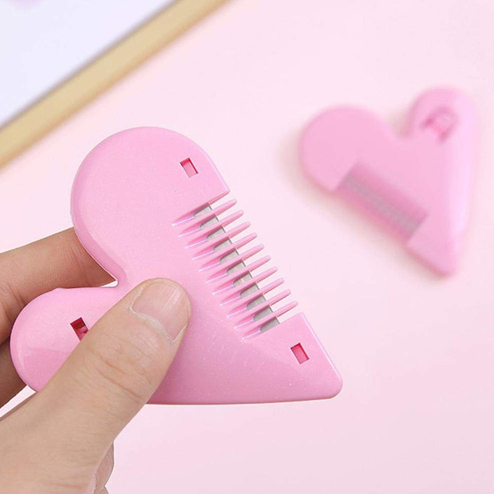 Heart Shape Plastic Hair Cutting Scissors (1 Pc / With Card Packing)