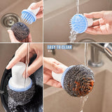 Dish Brush Multifunctional Palm Brush for Dish Kitchen Sink Pot Pan - Dish Scrub Brush Small Cleaning Brush Dish Scrubber Brush Cleaning Brushes for Household Use