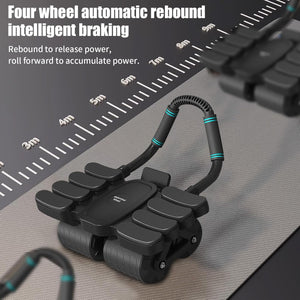 Automatic Rebound Abdominal Wheel with 8 Elbow Supports (1 Pc)