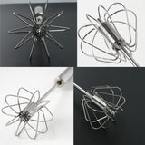 Small Stainless Steel Egg Whisk, Hand Push Rotary Whisk Blender (1 Pc / 27 Cm)