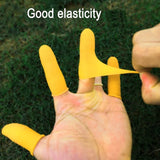 Finger Caps, Silicone Finger Protectors Sleeves (Finger Cots / 5 Pcs Set / yellow)