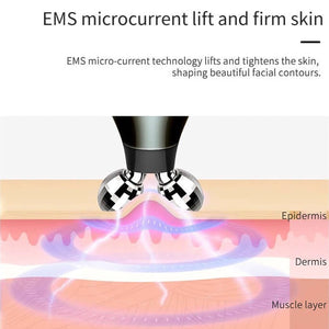 Microcurrent- Facial- Device, Micro current Face Massager Roller (1 Pc)