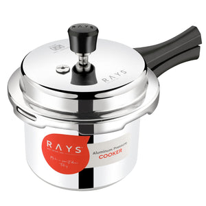 Aluminium Rays Aura Pressure Cookers With Outer Lid (1.5 Litres / 5-Year warranty)