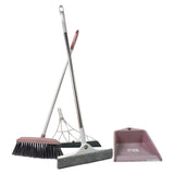 Dustpan, Kitchen Wiper, Window Cleaning Squeegee Tool & Broom Brush (4 Pcs Combo)