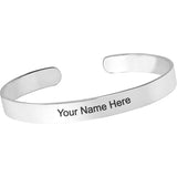 Customized / Personalized Stylish Kada Bracelet (1 Pc / Silver)