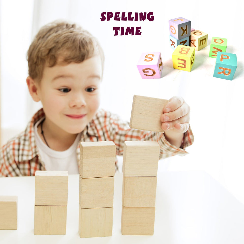 Alphabet Puzzle Spelling & Reading Words (26 Flash Cards & 8 WoodenBlock)