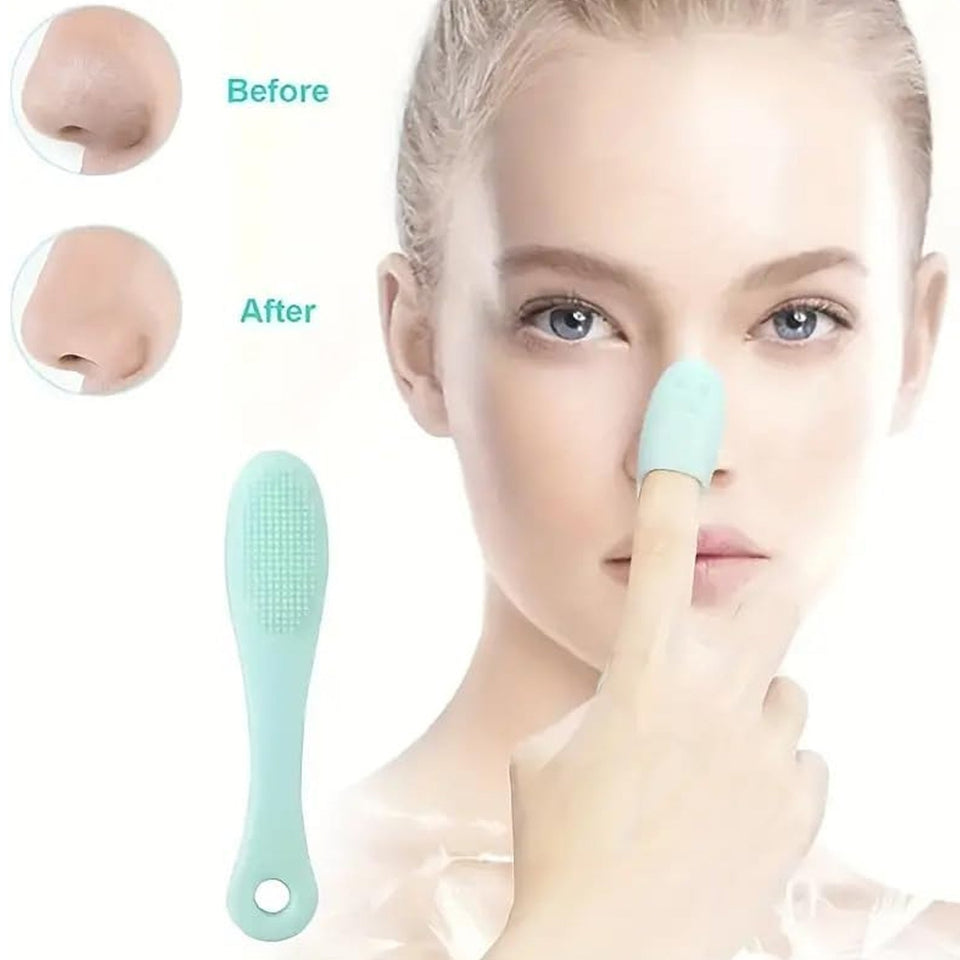 Silicone Makeup cleaning tool, finger wash Face Scrubber Facial Cleansing Brush (1 Pc / Mix Color)