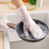 Multi-Purpose Silicon Gloves For Kitchen Cleaning (1 Pair / Mix Color)