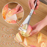 Stainless Steel Fruit Carving Knife - V Shape Channel Knife Tool (1 Pc)