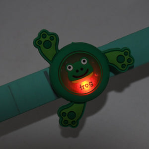 LED Light & Spinning Slap Kids Cartoon Bracelet Wrist Band (1 Pc / Mix Design)