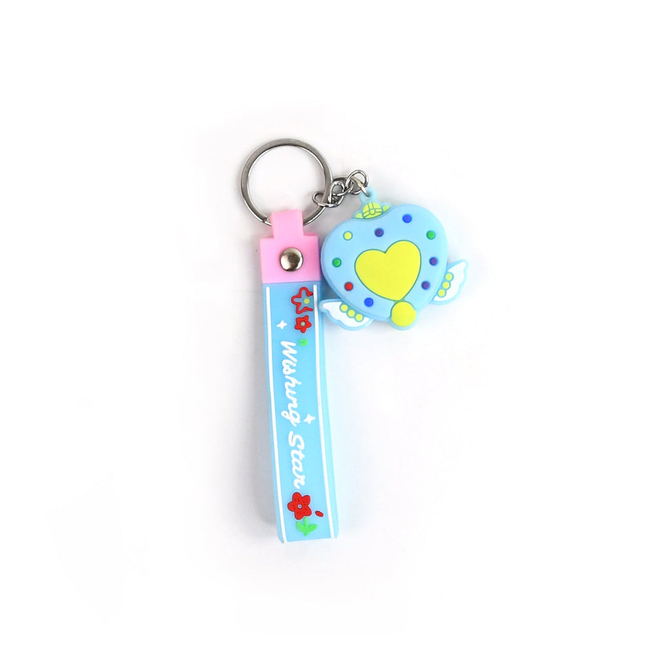 Cute Silicone 3D Key Chain with Metal Hook & Strap (Pack of 1)