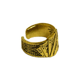 Mens Bikers Jewelry Poker Card Unique Gold Ring