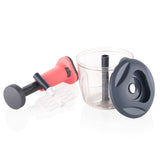 1100 ml 2 in 1 Push up Chopper with affixed with 6 Sharp Blade | Vegetable and Fruit Cutter with Easy Push and chop Button