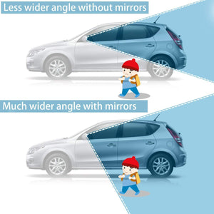 Blind Spot Round Wide Angle Adjustable Convex Rear View Mirror - Pack of 2