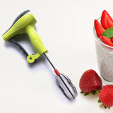 Power Free Manual Hand Blender with Stainless Steel Blades, Milk Lassi Maker, Egg Beater Mixer Rawai