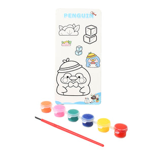 Kids Art Painting Kit Water Color, Cartoon Printed Board & Brush (9 Pcs Set)