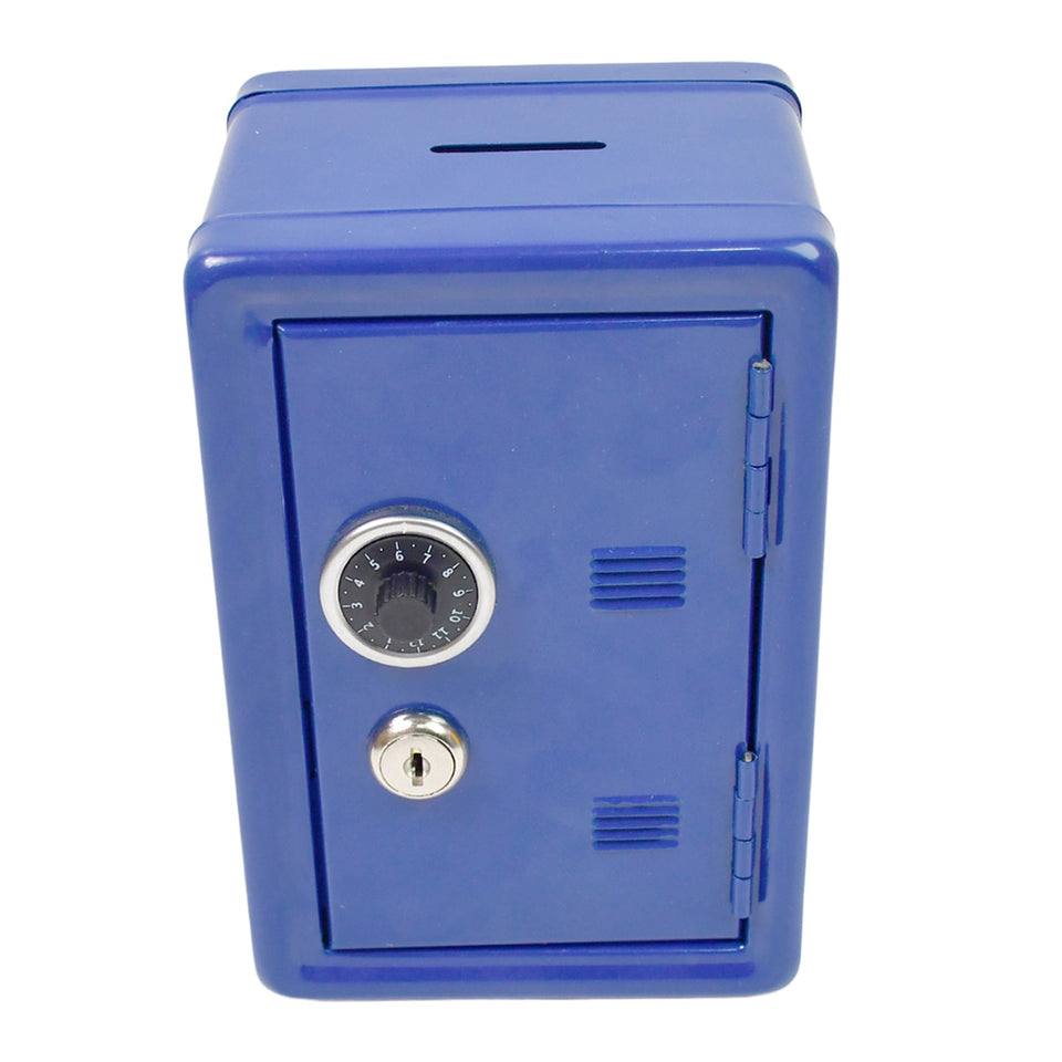 Mini Metal Cash Box, Safe Creative Piggy Bank with 2 Key (1 Pc)