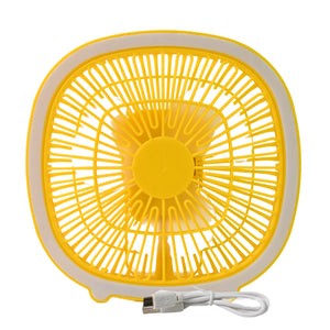 USB PORTABLE MINI DESK FAN WITH LIGHT (1 PC)