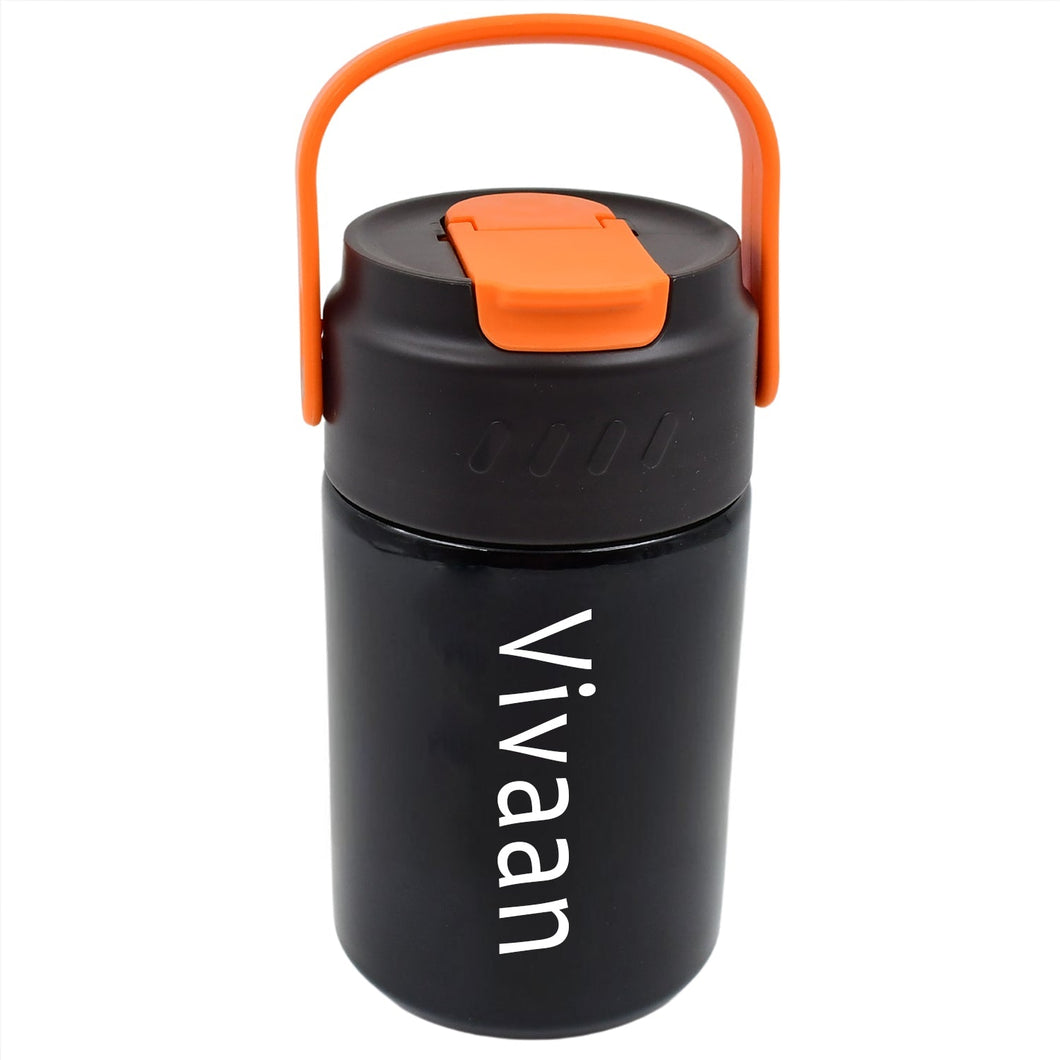 Customize Stainless Steel Mug / Bottle Vacuum Insulated Cup With Handle, Small Cup & Straw (500 ML)