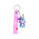 Cute Cartoon Silicone 3D Key Chain with Metal Hook & Strap (Pack of 1)