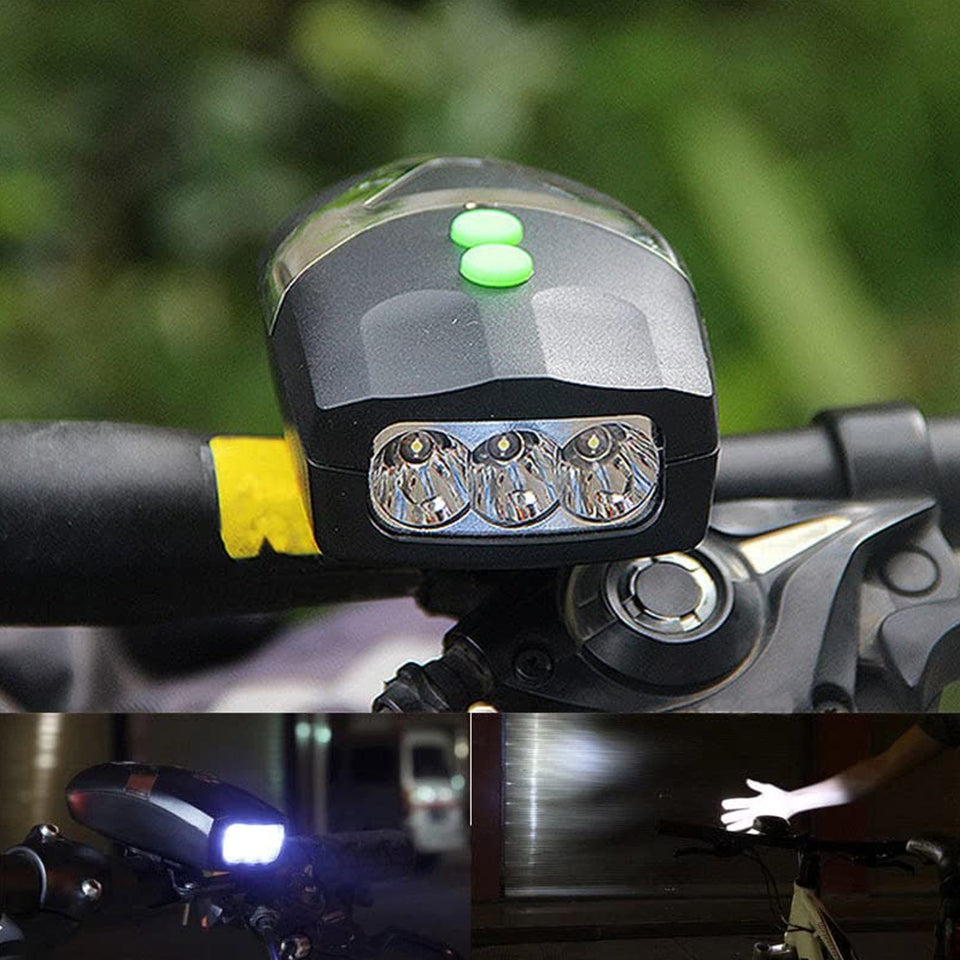 Bicycle 3 LED White Headlight Lamp (1 Pc / Battery not included)