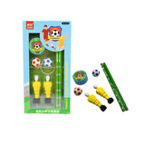 Stationary Kit Football & Basketball Theme Stationary Set For Kids, Pencil, Sharpener, Eraser Set For Kids, Boys & Girls, Birthday Return Gift Stationary Set