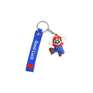 Cute Cartoon Silicone 3D Key Chain with Metal Hook & Strap (Pack of 1)