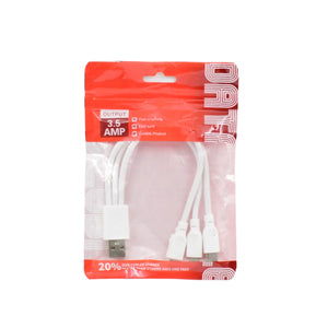 3 In 1 Charging Cable Fast Charging Cord USB Cable 3.5 Amp (1 Pc)