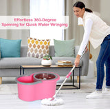 Easy Cleaning Mop with Bucket, for Floor Cleaning, 360° Spin Floor Cleaning (1 Set / Mix Color)