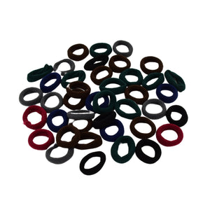 Small Ponytail Holder Bands for Hair Rubber Bands (Pack of 50 / Multicolour)