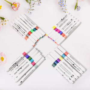 Fancy Art Markers, 24 Colours Double-ended Art (24 Pcs Set)