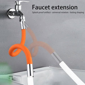 Flexible Water Tap Extender, Universal Foaming Extension Tube with Connector, 360 Free Bending Faucet Extender, Adjustable Sink Drain Extension (18cm)