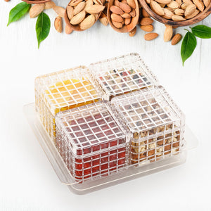 Ganesh Multipurpose Gift Set, Dry fruit (4 Pcs Set / With Tray)