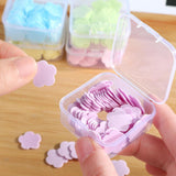 Mini Portable Travel Soap Paper Sheets Flower Shape (100 Pcs Set Approx / Mix Color)