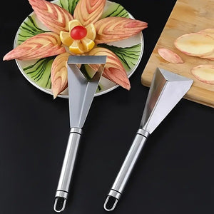 Stainless Steel Fruit Carving Knife - V Shape Channel Knife Tool (1 Pc)