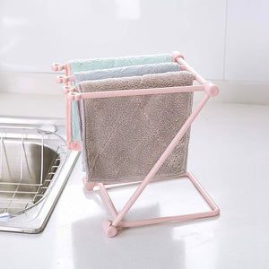 Folding Kitchen Bathroom Towel Rack, Towel Stand (1 Pc)