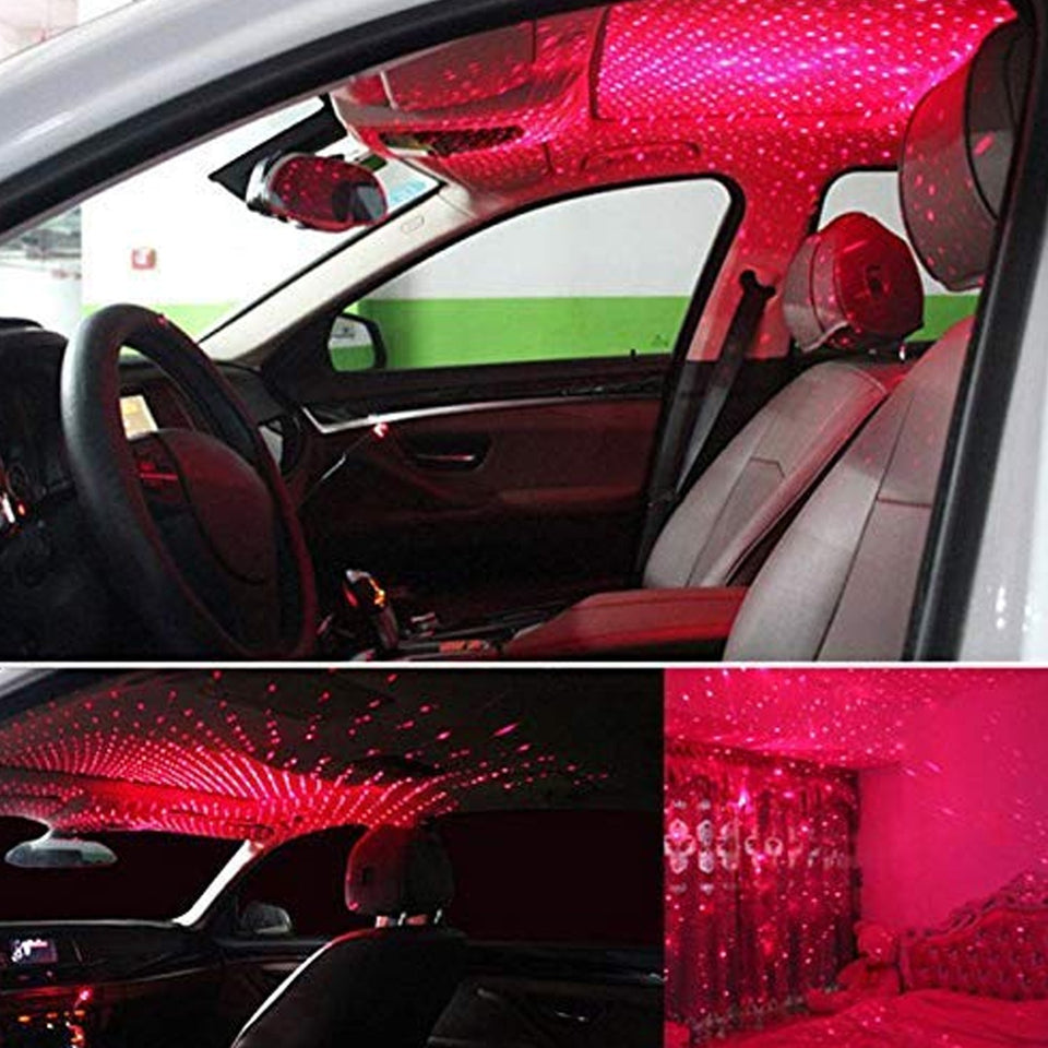 USB Star Projector Night Light, Adjustable Romantic Interior Car Lights for Bedroom, Car, Ceiling and Party Decoration