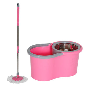 Easy Cleaning Mop with Bucket, for Floor Cleaning, 360° Spin Floor Cleaning (1 Set / Mix Color)