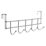 Steel Over The Door Wall Hanger 5 Hook Cabinet Rack (1 Pc)