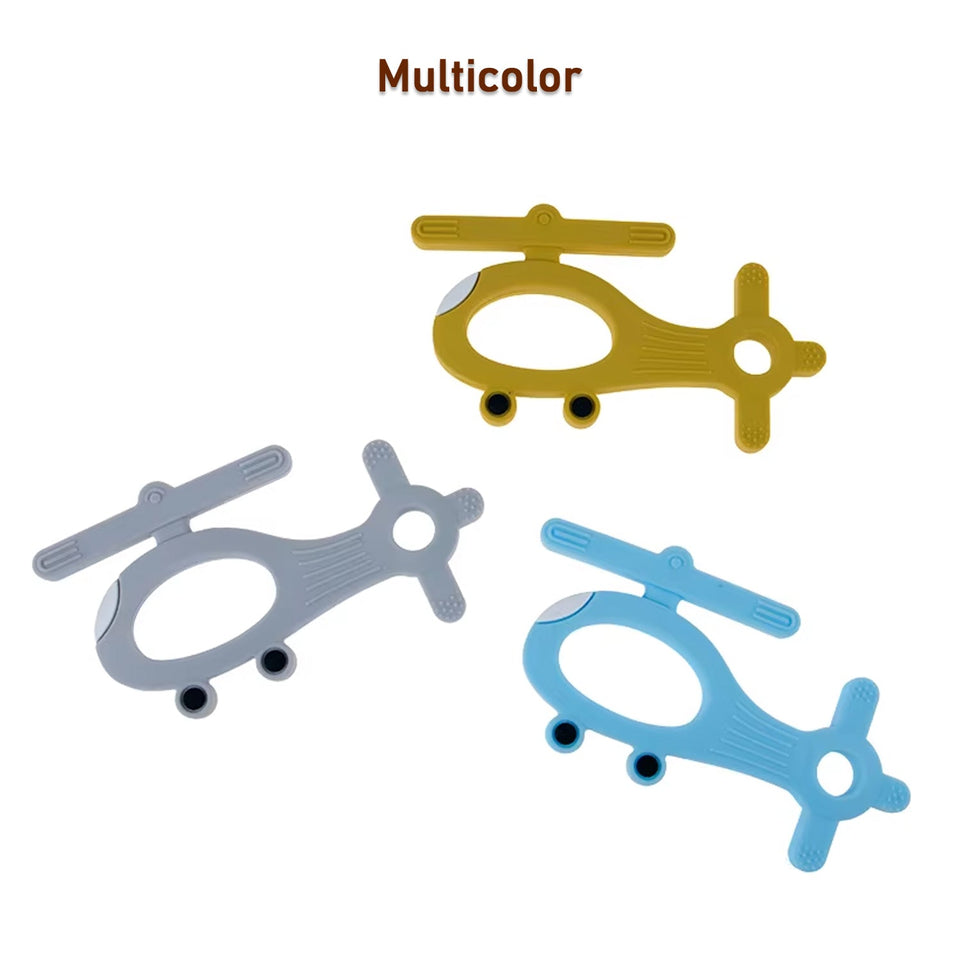 Silicone Helicopter Shape Teether for Baby (1 Pc / Mix Color)