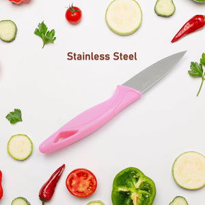 Stainless Steel Fruit Knife, New Sharp and Durable Fruit Knife Small, Comfortable Non-slip Handle, with Protective Cover, Suitable for Most Types of Vegetables and Fruits(1 Pc)